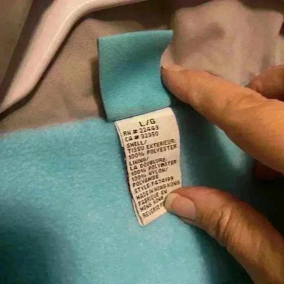 Roxy ski winter snow fleece lined jacket size large gray teal - Picture 3 of 4